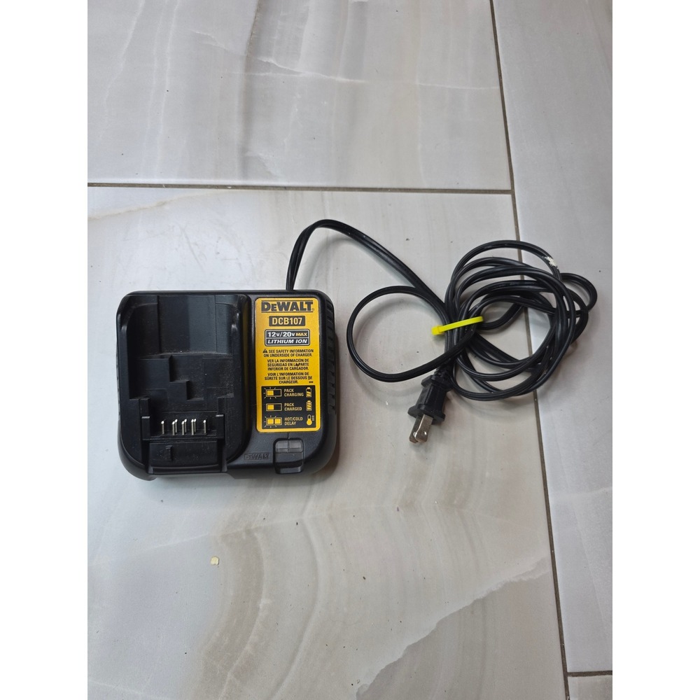 DeWalt DCB107‎ 12V 20V MAX Lithium Ion Battery Charger Black Yellow E1